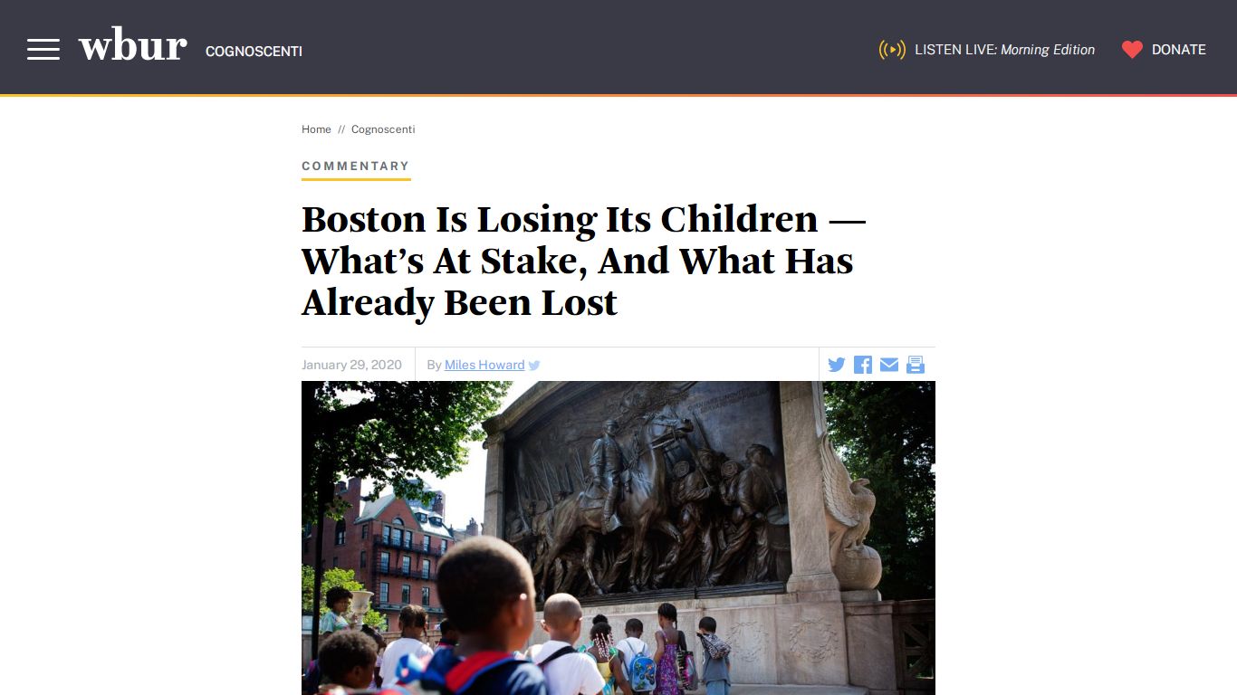 Boston Is Losing Its Children — What’s At Stake, And What ... - WBUR